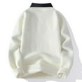thumbnail image 4 of Yiliang Big and Tall Sweaters for Men Fall and Winter Long Sleeve Warm and Thermal Top Clothes ,White,2XL, 4 of 4