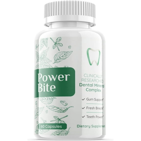 (1 Pack) Power Bite - Advanced Oral Probiotics Formula for Healthy Teeth and Gums, Fresh Breath, Ear, Nose, Throat, and Immune Health Supplement - 60 Capsules