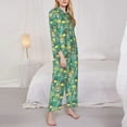 thumbnail image 3 of Yiaed Animals with Leaf Print Pajamas Women's Long Sleeve Sleepwear Soft Button Down Loungewear Pjs Lounge Set Nightwear Womens Pajama Pants-X-Large, 3 of 7
