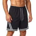 thumbnail image 2 of EOYWHK Gym Shorts for Men Casual Quick Dry Breathable Relaxed Fit Workout Shorts Soft Lightweight Sports Shorts for Workout Training Black L, 2 of 9
