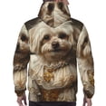 thumbnail image 7 of Fotbe Men's Hoodie with Regal Dog In Royal Attire Pattern - Kangaroo Pocket Pullover Hooded Sweatshirt, Perfect for Daily Wear, Travel, and Home-Small, 7 of 7