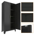 thumbnail image 5 of Aukfa 61" Tall Metal Pantry Cabinet,Kitchen Storage Cabinet with Adjustable Shelves for Kitchen, Dining Room, Living Room, Black, 5 of 8