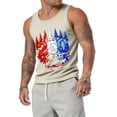 thumbnail image 2 of GrmtClth Mens 250 Years Usa Tank Top Anniversary American Flag Pattern Tee Gym Sleeveless Tops Trend 1776-2026 Print Shirts Khaki 3XL, 2 of 6
