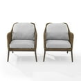 thumbnail image 6 of Crosley Furniture Haven 2Pc Outdoor Wicker Armchair Set in Gray & Brown, 6 of 13