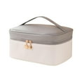thumbnail image 4 of Women Cosmetic Storage Bags Travel Essentials Oil Case Cosmetic Bag Portable Toiletry Bag for Full Size Bottles Toiletries Gray White, 4 of 7