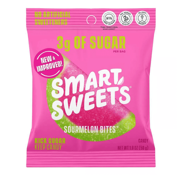 SmartSweets Sourmelon Bites Sour Gummy Candy - 1.8oz
