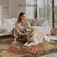 thumbnail image 6 of KUETH 5'x7' Tiger Area Rugs for Living Room, Non Slip Machine Washable Vintage Boho Rug, Low Pile Print Rug for Bedroom Dining Room Home Office, 6 of 9