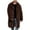 Coffee, variant on LpwkSSA Men's Winter Furry Trench Coat Casual Long Sleeve Solid Color Turn Down Collar Warm Thicken Outdoor Faux Windproof Coat for Workplace Green L