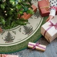 thumbnail image 2 of Ornaments Christmas Tree Skirt 48 Inch, Winter Holiday Tree Mat Decoration Green, 2 of 6
