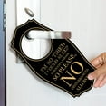 thumbnail image 6 of I'm So Tired I Could Sleep Through A Parade, So Please, No Disturbances Allowed Door Hanger | House or Business Door Sign - Navy Blue, 4" x 8", 6 of 8