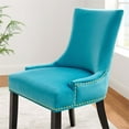 thumbnail image 6 of Modway Viscount 19" Modern Performance Velvet Dining Chair in Black/Pink, 6 of 9