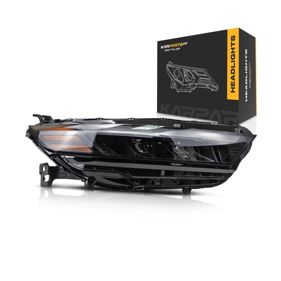 KarParts360 For Honda Accord 2023 2024 Headlight Passenger Side | Clear Lens | LED | PP Plastic Housing | PC Plastic Lens | With Bulb | Replacement For HO2503213 | 33100-30A-A01