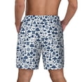 thumbnail image 3 of Kdxio Seaside Primary Color Print Men's Swim Trunks with Compression Liner 7 Inch Inseam Quick Dry Swim Shorts, 3 of 7