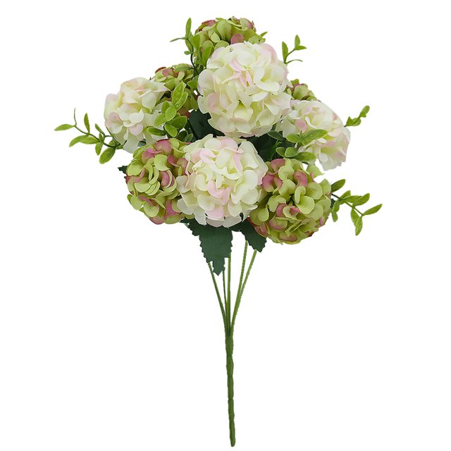 Toystoory Flor de té de Hortensia, rosas, girasoles, ramo de flores artificiales para el hogar, Hotel, boda, fiesta, tela de seda, decoración Flores artificiales blanco Toystoory HA6641-03B
