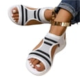 thumbnail image 5 of Willtoo Womens Mesh Walking Sandals Open-Toe Summer Hollow Out Breathable Athletic Sandals Beach Casual Loose Outdoor Shoes, 5 of 6