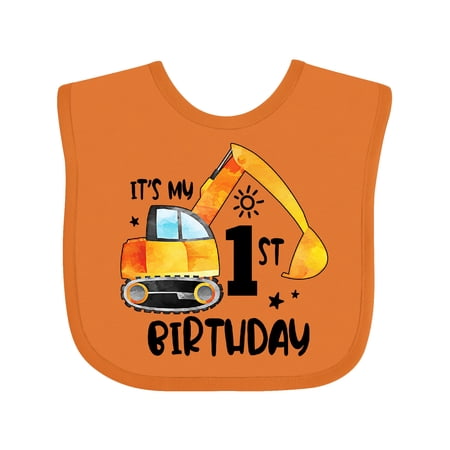 

Inktastic Construction Truck It s My 1st Birthday Gift Baby Boy or Baby Girl Bib