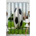 thumbnail image 1 of ABPHQTO Fútbol fútbol hierba verde campo de fútbol jugador ojal cortina opaca habitación oscurecimiento cortinas 130x210 cm (una pieza), 1 of 1
