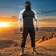 thumbnail image 3 of Men's UPF 50+ Sun Hoodie Long Sleeve Hooded Fishing Shirt Solid Pullover Cooling Ice Silk Breathable Quick-Dry Moisture Wicking 4-Way Stretch for Commute Fishing Hiking Black S, 3 of 7