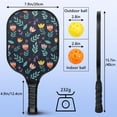 thumbnail image 3 of Pickleball Paddles Set,Pioneer Flower Floral Print Pattern Fiberglass Surface Pickleball Racket Set with 2 Indoor Outdoor Pickleball Balls and Pickleball Bag,Pickle-ball Equipment, 3 of 6