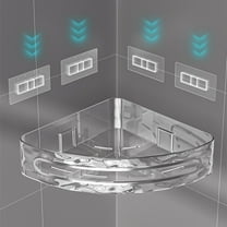 Bxaolu Corner Caddy Bathroom Shower Shelf Wall Mounted No Drilling, Storage Shelves Adhesive Triangle Baskets, Bathroom Kitchen Storage Basket