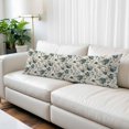 thumbnail image 2 of Watercolor Flowers Body Pillow Cover 20 x 60 Inch Decorative Pillow Cover Green Floral Leaves Retro Rustic Beige Lumbar Pillowcase Seasonal Rectangle Cushion Case for Couch Sofa Bed Living Room, 2 of 9