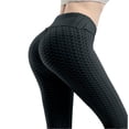thumbnail image 4 of Womens High Waist Textured Workout Leggings Booty Scrunch Yoga solid color Pants Slimming Ruched Tights 2026, 4 of 4
