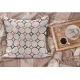 thumbnail image 2 of Retro Fluffy Throw Pillow Cushion Cover, Hexagonal Shaped Cut Lines Attached with Vertical Squares Delicate Modern Pattern, Rectangle Accent Pillow Case, 26" x 16", Multicolor, by Ambesonne, 2 of 5
