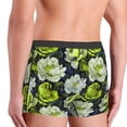thumbnail image 5 of Balery Teal floral elegance Men's Boxer Briefs, Soft and Breathable Cotton Underwear with nylon Waistband-X-Large, 5 of 9