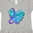thumbnail image 4 of Inktastic Suicide Prevention Awareness Purple and Teal Heart Ribbon Girls Toddler Dress, 4 of 5