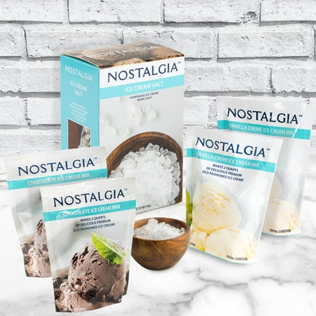 Nostalgia - ICK5 4 Packet Ice Cream Starter Kit - White