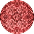thumbnail image 1 of Ahgly Company Indoor Round Abstract Red Modern Area Rugs, 8' Round, 1 of 4