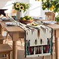thumbnail image 2 of Table Runner 108 Inches Long for Kitchen Dining, Red Teal Brown Southwestern Dresser Scarf Farmhouse, Dining Table Decorations for Wedding/Parties, Ethnic Geometric Boho Retro 13 x 108 In, 2 of 9