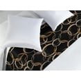 thumbnail image 2 of Abstract Bed Runner, Intertwined Circular Motifs in Earthy Colors Geometric Shapes Modern Look, Decorative Accent Bedding Scarf for Hotels Homes & Guest Rooms, Queen, Black Umber Taupe, by Ambesonne, 2 of 3