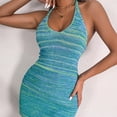 thumbnail image 7 of Ruimatai Women's V-Neck Backless Bodycon Dress Sleeveless Knit Striped Mini Dress for Casual Party Date, 7 of 7