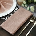 thumbnail image 2 of Efavormart 5 Pack | Dusty Rose Boho Chic Rustic Faux Jute Linen Dinner Napkins - 19"X19", 2 of 11