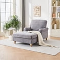 thumbnail image 3 of Miekor Furniture Modern Mid-Century Indoor Oversized Chaise Lounger Comfort Sleeper Sofa with Soild Wood Legs 0070, 3 of 16