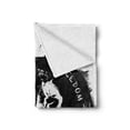 thumbnail image 2 of Lion Soft Flannel Fleece Throw Blanket, King of the Forest Lion Head Portrait Freedom Sketchy Monochrome Wild Animal, Cozy Plush for Indoor and Outdoor Use, 50" x 60", Black and White, by Ambesonne, 2 of 6