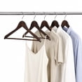 thumbnail image 6 of Better Homes & Gardens Wood Suit Hangers for Adult, 5 Pack, Walnut Finish, 6 of 15