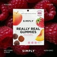 thumbnail image 4 of SIMPLY Really Real Gummies, Healthy Fruit Snacks, Peach & Raspberry, 3 Pack (5.3 oz), 4 of 10