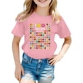 thumbnail image 1 of Rhuody Hauts pour Fille T-Shirt à Col Rond Manches Courtes Hauts T-Shirt à Imprimés de Dessins Animés Rétro Tenue Quotidienne 6-7 Ans Rose, 1 of 4