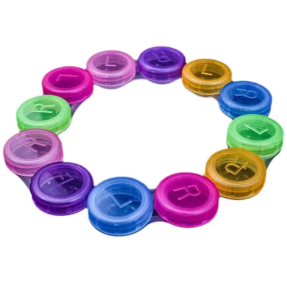 4PCS Contact Lens Portable Pure Color Mini Mini Contact Lens Plastic Travel Holder Storage Soaking Box Case