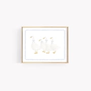 Duck Goose Wall Art Print Neutral Cottagecore Nursery Decor