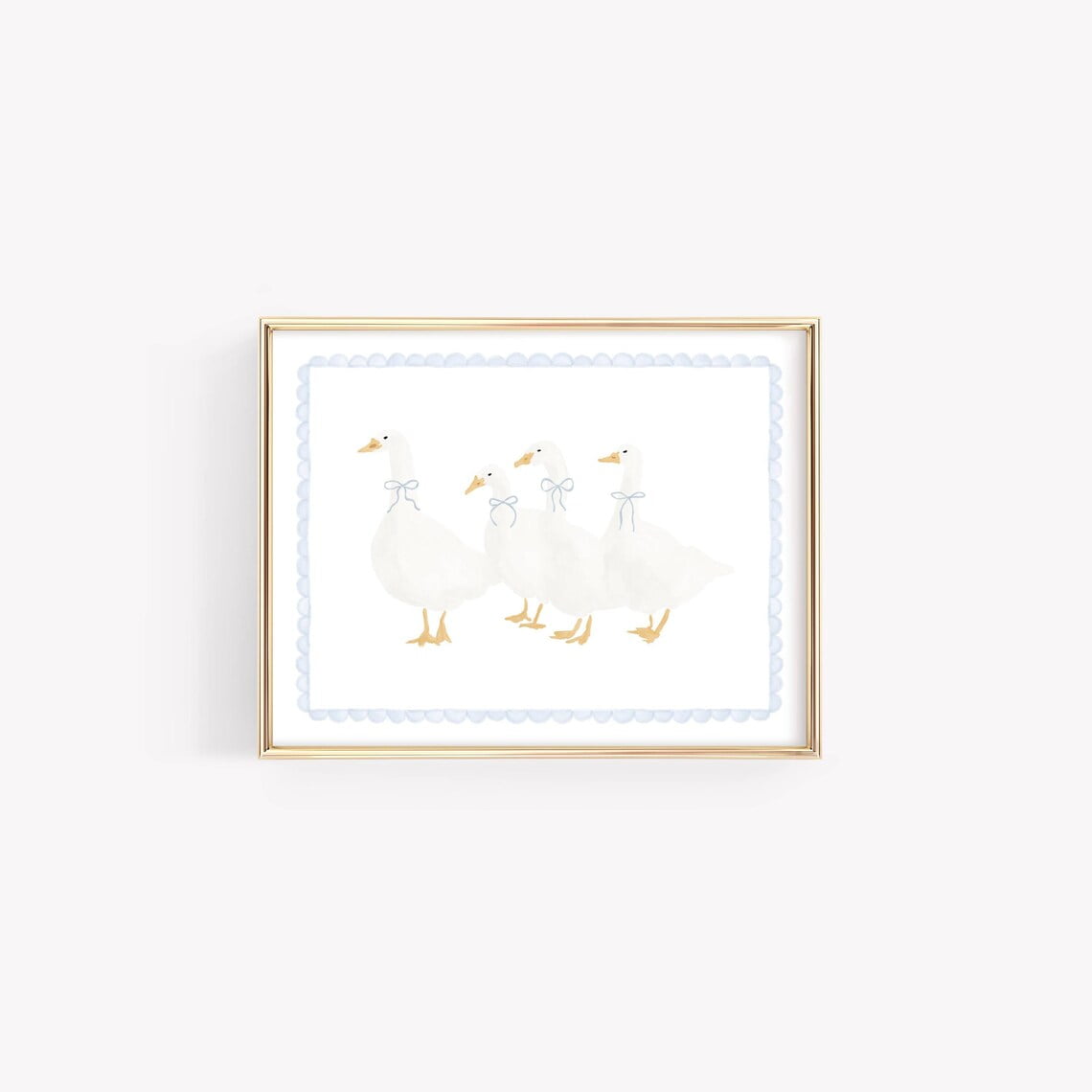 Duck Goose Wall Art Print Neutral Cottagecore Nursery Decor