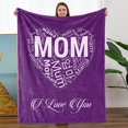 thumbnail image 1 of LHSHID Christmas Birthday Gifts for Mom Wrap Love Around Mom Mom Anniversary Christmas Birthday Gifts from Daughter Son Presents for Mother I Love You Mom Blanket 60x80in, 1 of 3