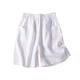 thumbnail image 2 of ICHUANYI Clearance Pants For Women Casual Summer Elastic High Waist Linen Pant Pockets Shorts Half Shorts Pants(White, XXL) ICHUANYI WER2023081509609, 2 of 5