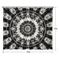 thumbnail image 5 of Black White Tie Dye Mandala Pattern Shower Curtain 84"x72" ,Bathroom Decorative Shower Curtains Set with 12 Hooks,Modern Waterproof Washable Shower Curtain, 5 of 6