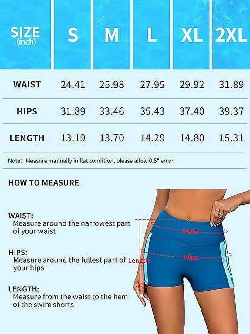 sociala style Women 3" Bathing Trunks Tummy Control Board Bottoms for Women Swim High Waisted Swimming Shorts