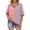 Orange, variant on Women's Striped Crew Neck Short Sleeve Top Colour Block, Polyester, Casual Style, Multiple Sizes