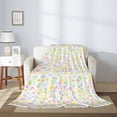 thumbnail image 2 of Gaeub Colorful Dandelion Print Flannel Throw Blanket, Home Fleece Throw Blanket for Couch or Bed,Decorative Blankets,Lightweight Fuzzy Flannel Blanket-40"x30", 2 of 6