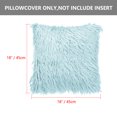 thumbnail image 4 of PiccoCasa Shaggy Faux Fur Throw Pillow Cover Soft Plush Cushion Cover, 18"x18" Blue, 4 of 7